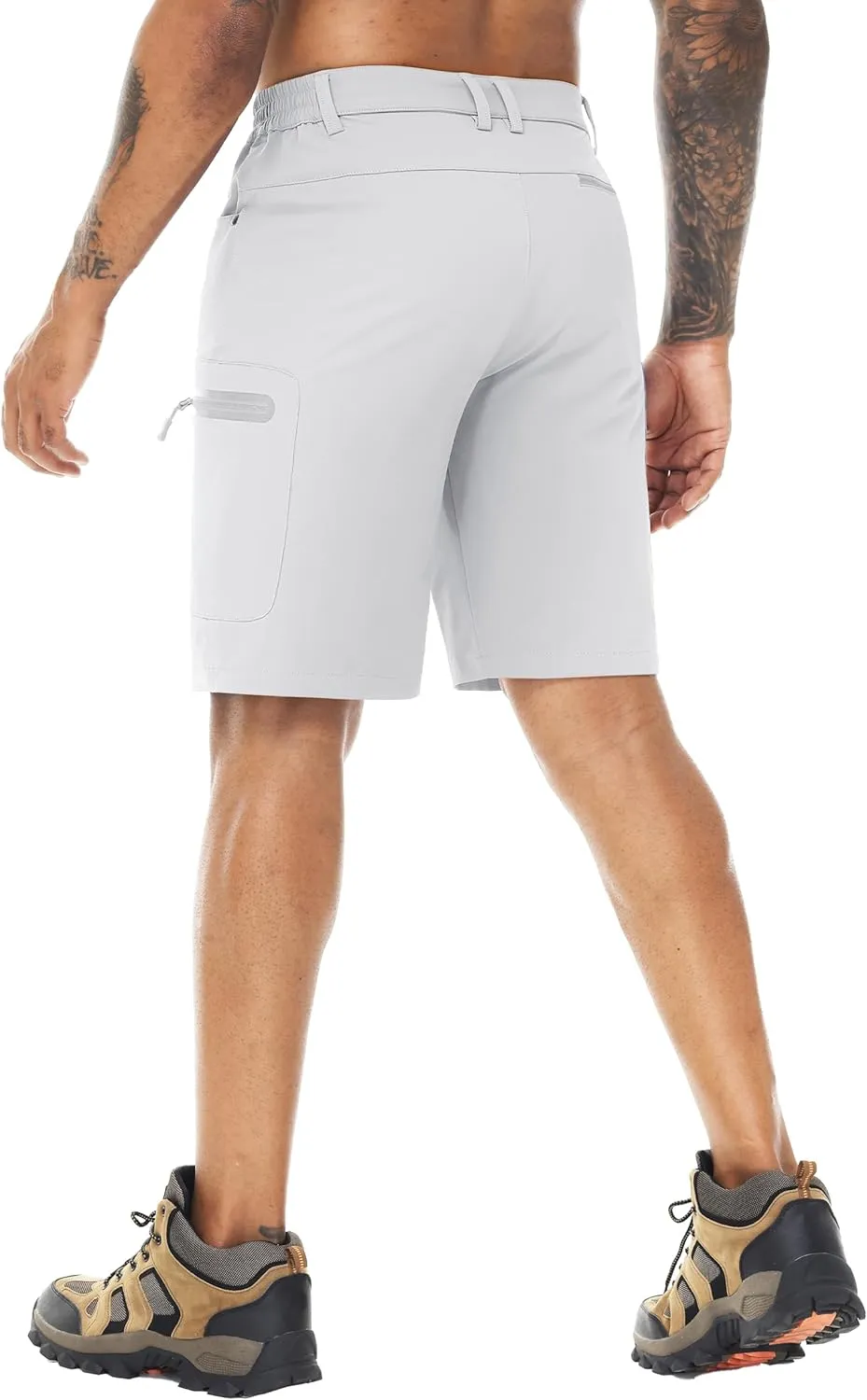 TACVASEN Men's Hiking Cargo Shorts 10" Quick Dry Lightweight Casual Summer Outdoor Golf Shorts with 5 Zipper Pockets