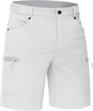 TACVASEN Men's Hiking Cargo Shorts 10" Quick Dry Lightweight Casual Summer Outdoor Golf Shorts with 5 Zipper Pockets