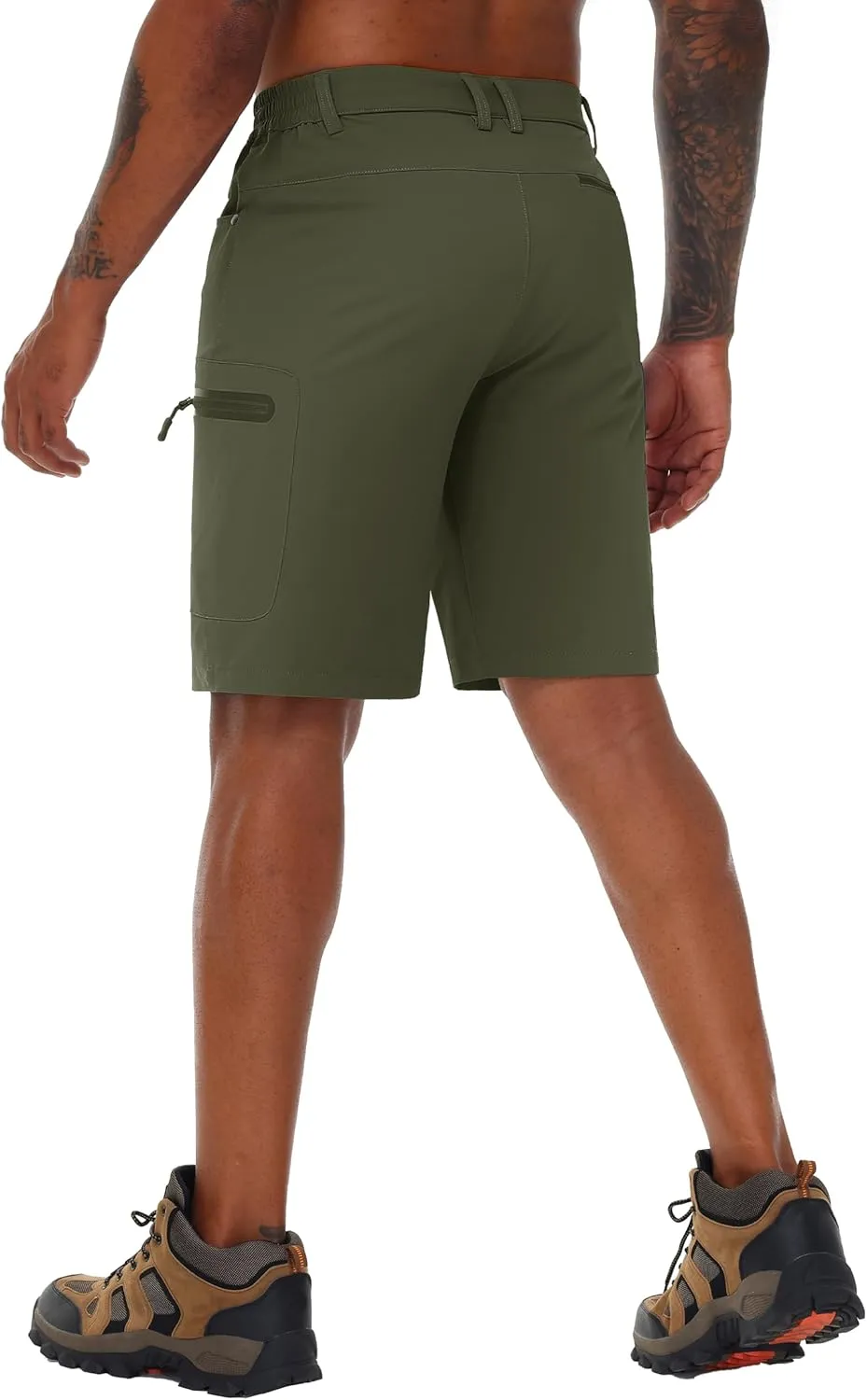 TACVASEN Men's Hiking Cargo Shorts 10" Quick Dry Lightweight Casual Summer Outdoor Golf Shorts with 5 Zipper Pockets