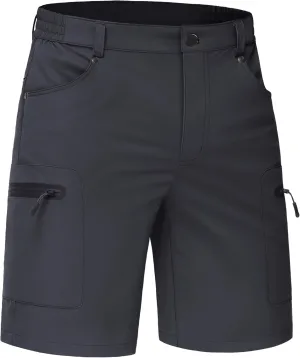 TACVASEN Men's Hiking Cargo Shorts 10" Quick Dry Lightweight Casual Summer Outdoor Golf Shorts with 5 Zipper Pockets