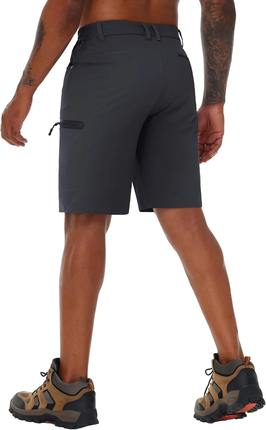 TACVASEN Men's Hiking Cargo Shorts 10" Quick Dry Lightweight Casual Summer Outdoor Golf Shorts with 5 Zipper Pockets