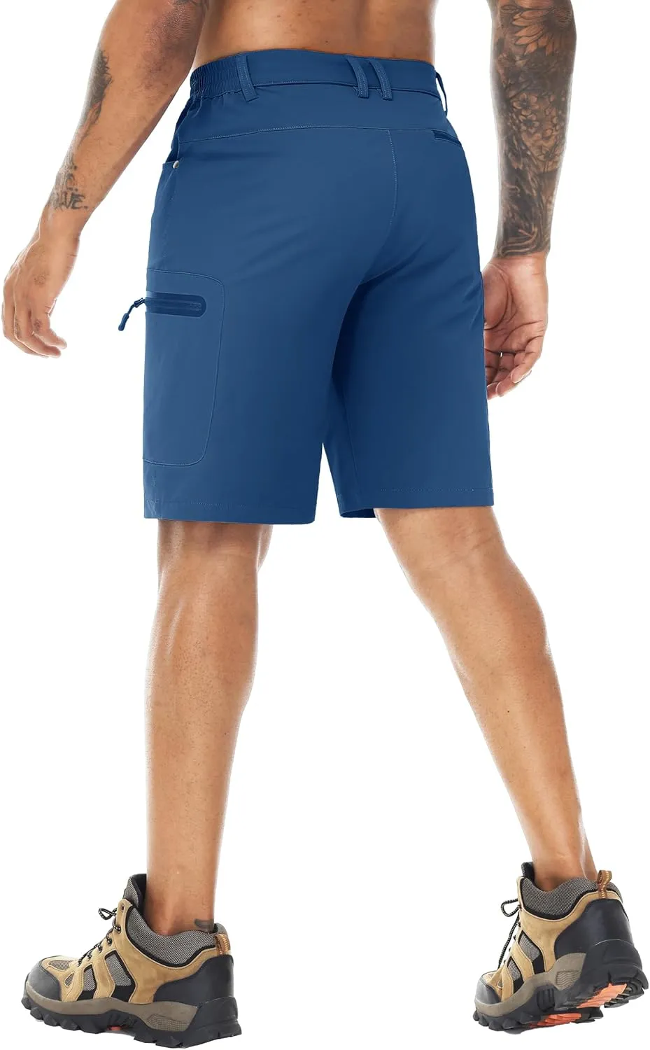 TACVASEN Men's Hiking Cargo Shorts 10" Quick Dry Lightweight Casual Summer Outdoor Golf Shorts with 5 Zipper Pockets