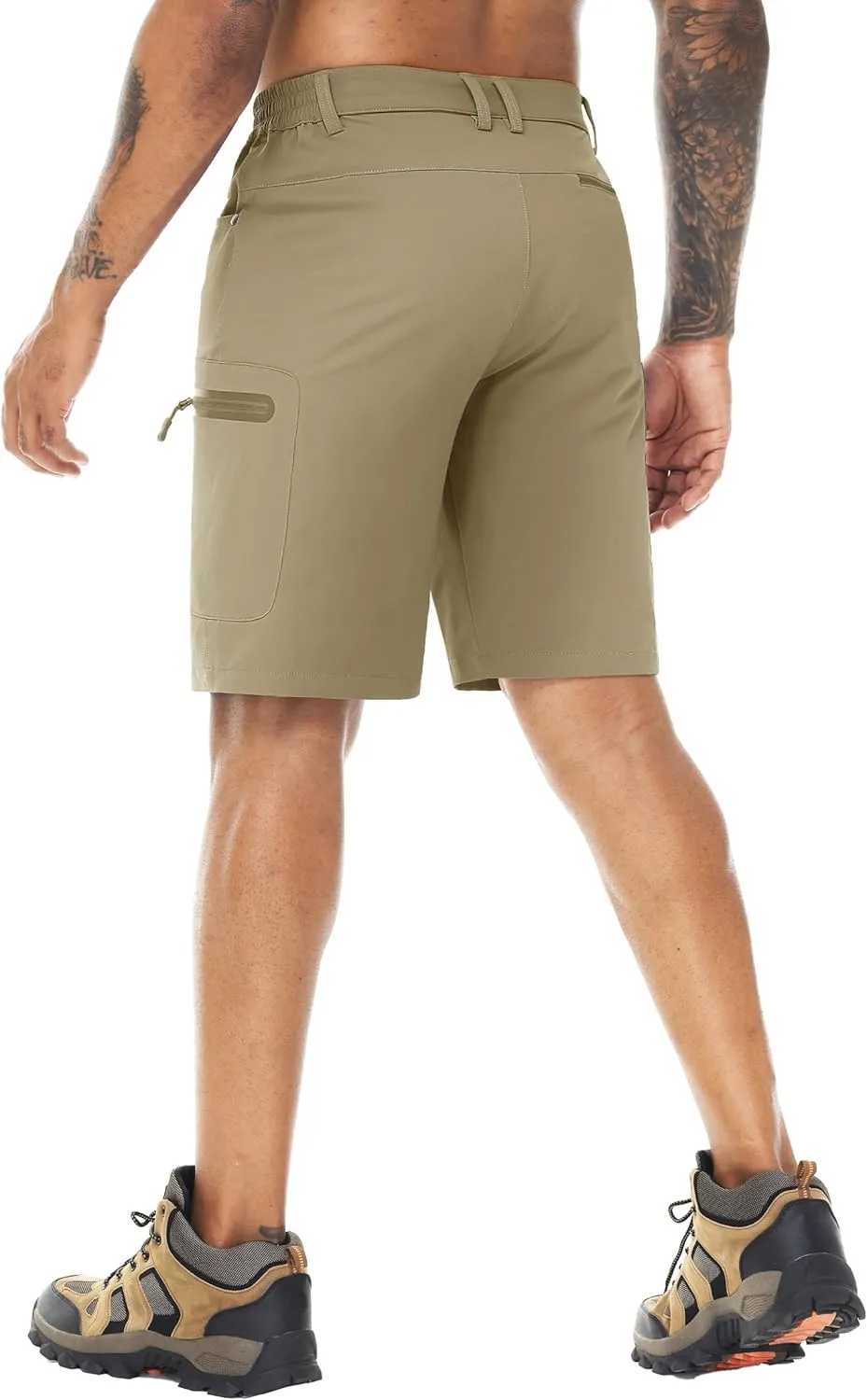 TACVASEN Men's Hiking Cargo Shorts 10" Quick Dry Lightweight Casual Summer Outdoor Golf Shorts with 5 Zipper Pockets