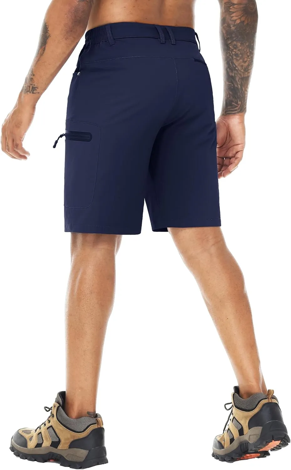 TACVASEN Men's Hiking Cargo Shorts 10" Quick Dry Lightweight Casual Summer Outdoor Golf Shorts with 5 Zipper Pockets