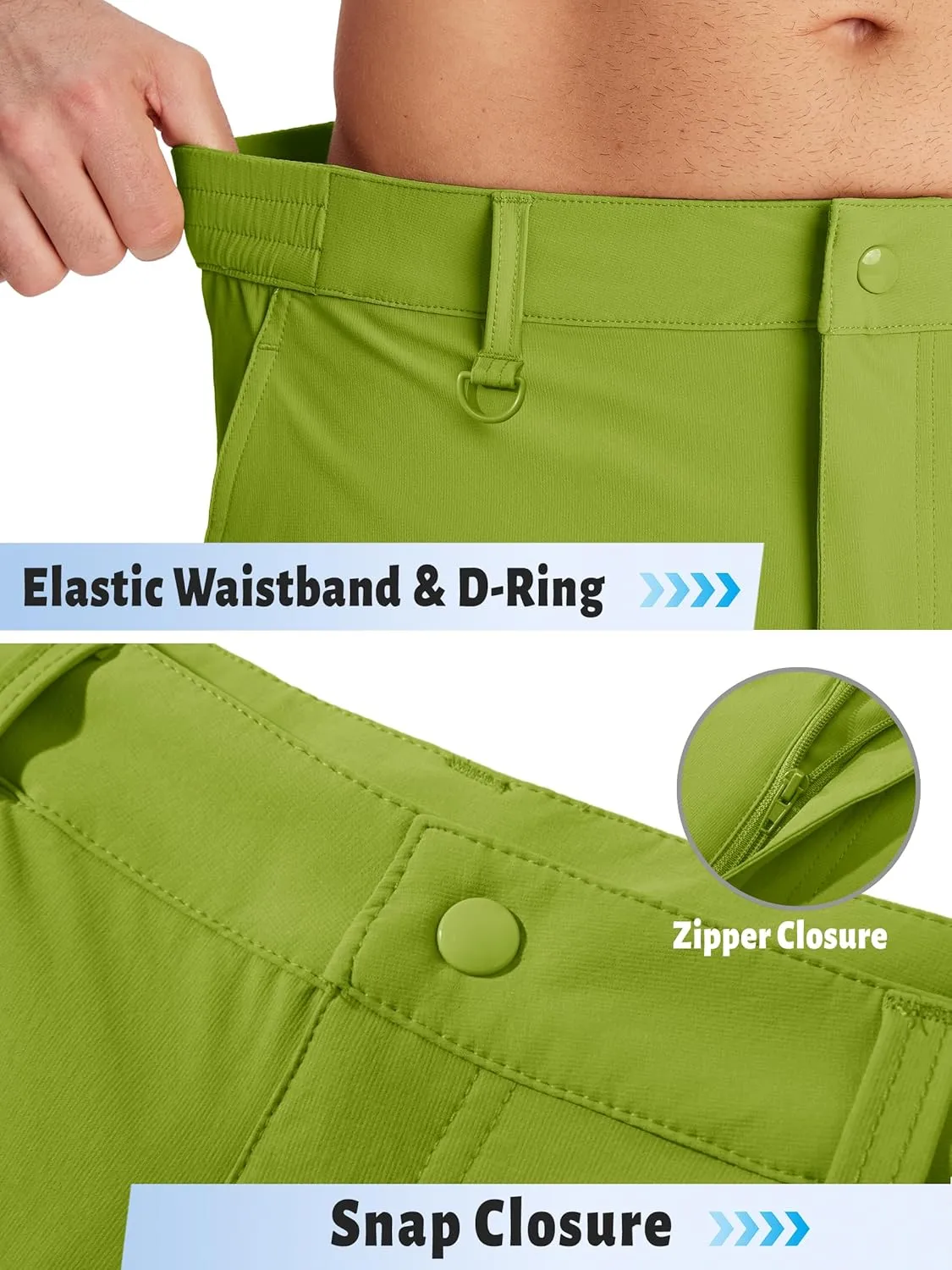 TACVASEN Men's Hiking Cargo Shorts Quick Dry Lightweight for Outdoor Golf Fishing Tactical Casual with Multi Pockets