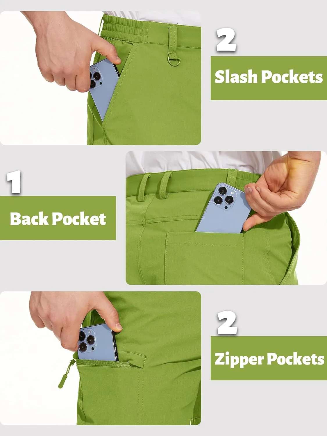 TACVASEN Men's Hiking Cargo Shorts Quick Dry Lightweight for Outdoor Golf Fishing Tactical Casual with Multi Pockets