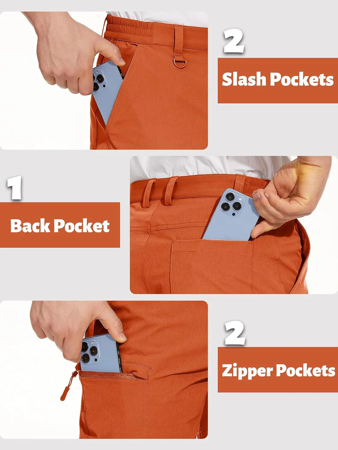 TACVASEN Men's Hiking Cargo Shorts Quick Dry Lightweight for Outdoor Golf Fishing Tactical Casual with Multi Pockets