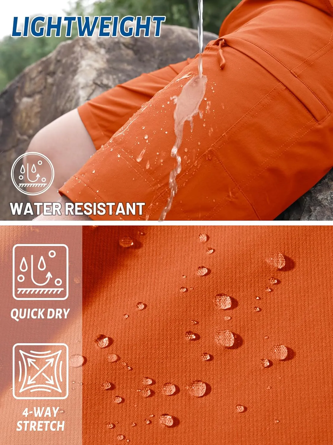 TACVASEN Men's Hiking Cargo Shorts Quick Dry Lightweight for Outdoor Golf Fishing Tactical Casual with Multi Pockets