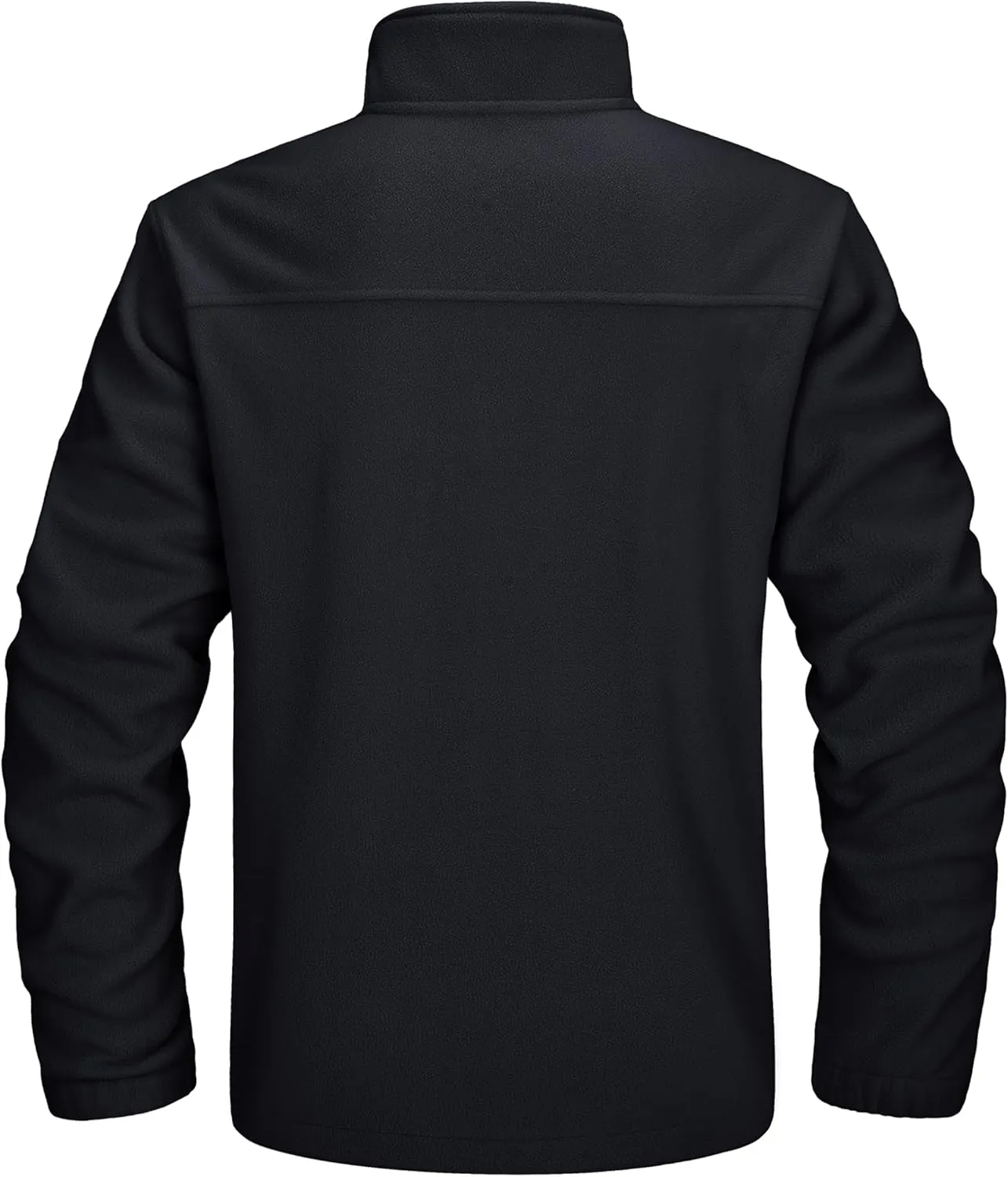 TACVASEN Men's Polar Fleece Jackets Lightweight Soft Winter Thermal Coats Outdoor Windproof Zip Up Jacket with Pockets