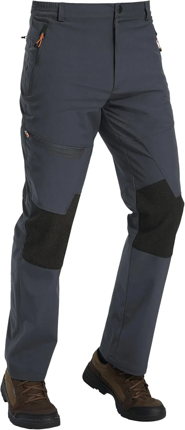 TACVASEN Men's Snow Ski Pants Windproof Snowboard Pants for Men Water Resistant Hiking Pants Fleece Lined Winter Working