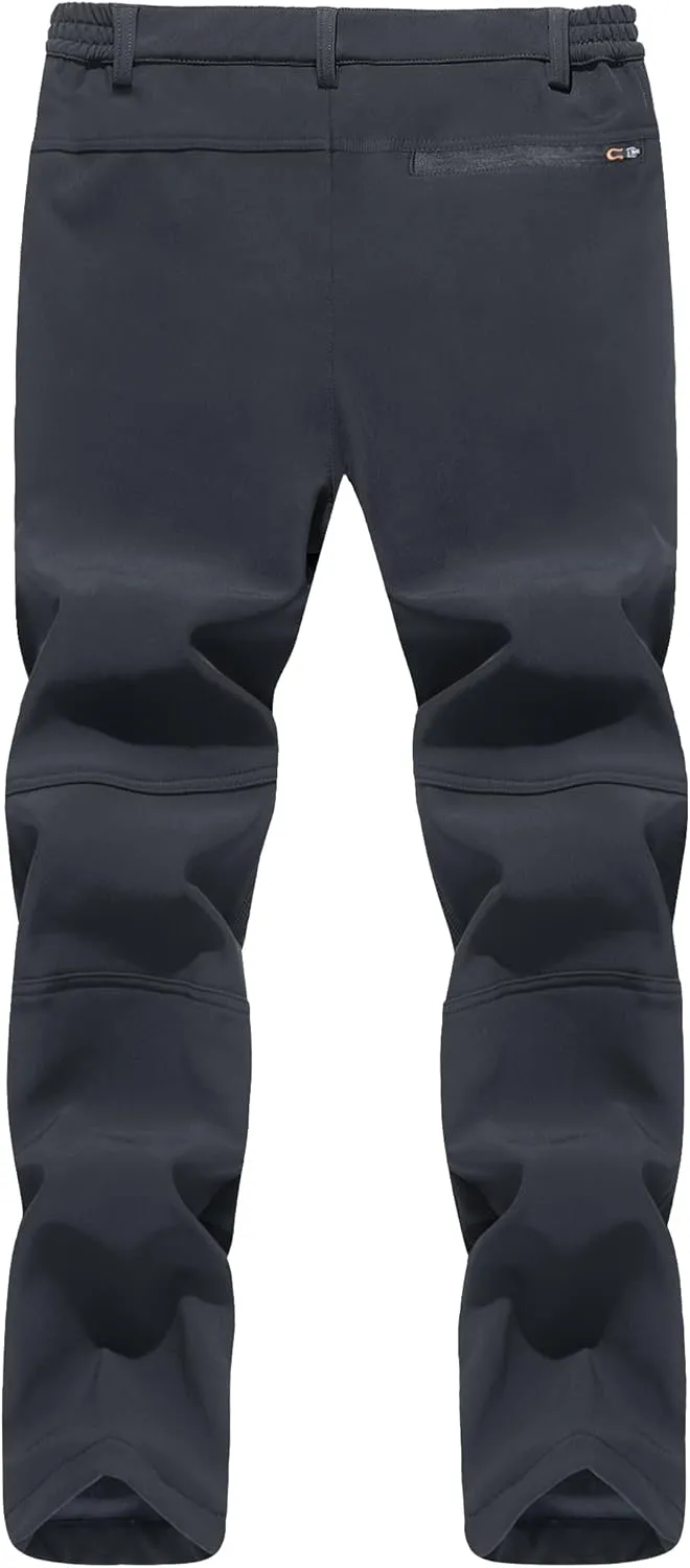 TACVASEN Men's Snow Ski Pants Windproof Snowboard Pants for Men Water Resistant Hiking Pants Fleece Lined Winter Working