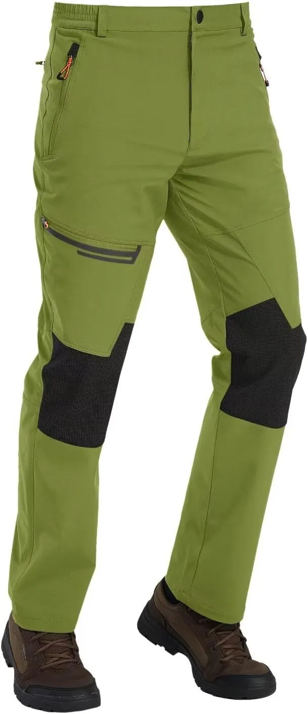 TACVASEN Men's Snow Ski Pants Windproof Snowboard Pants for Men Water Resistant Hiking Pants Fleece Lined Winter Working