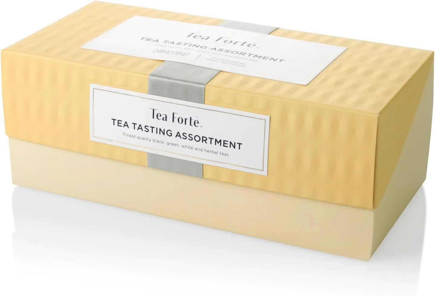 Tea Forte Tea Tasting Assortment Presentation Box Mother's Day Tea Gift Set Sampler, 20 Count 2 of Each Variety Individually Wrapped Handcrafted Pyramid Infuser Bags