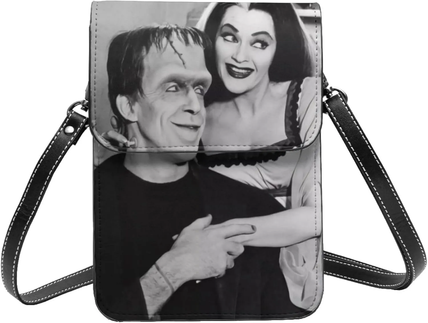 The Mun-sters Family Small Crossbody Cell Phone Bag Women's Portable Shoulder Bag Handbag Purse,With Removable Shoulder Strap