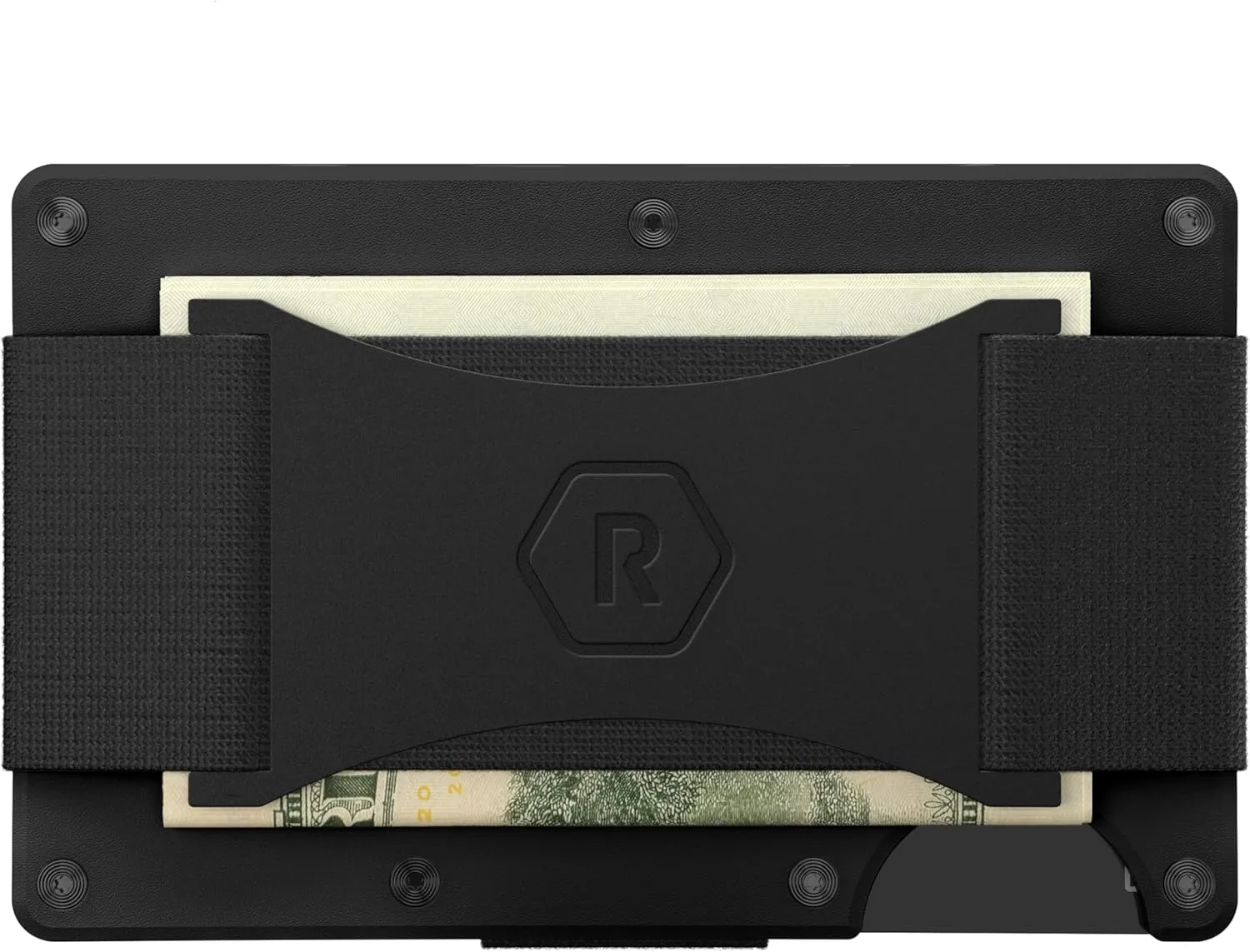 The Ridge NFL Edition, Mens Minimalist Aluminum Metal Wallet - Rfid Blocking, Elastic, Slim Front Pocket Credit Card Holder with Both Cash Strap and an additional Money Clip