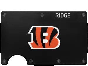 The Ridge NFL Edition, Mens Minimalist Aluminum Metal Wallet - Rfid Blocking, Elastic, Slim Front Pocket Credit Card Holder with Both Cash Strap and an additional Money Clip
