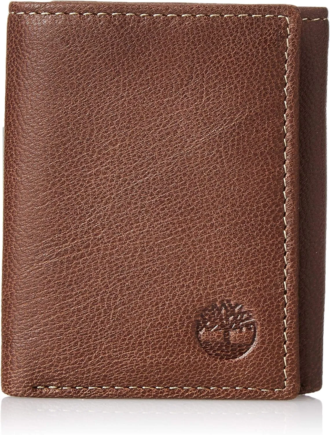 Timberland Men's Leather RFID Blocking Trifold Wallet, Brown, One Size