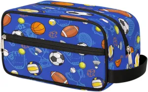 Toiletry Bag for Boys Man,Travel Toiletry Bag for Woman Comestic Makeup Bag,Waterproof Shaving Bag for Toiletries Accessories Travel Essentials,Soccer Ball Basketball