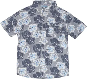 Tommy Bahama Boys Classic Woven Button-Down Shirt - Summer Short-Sleeve Hawaiian Shirt with Pocket for Kids