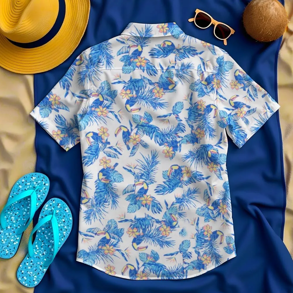 Tommy Bahama Boys Classic Woven Button-Down Shirt - Summer Short-Sleeve Hawaiian Shirt with Pocket for Kids
