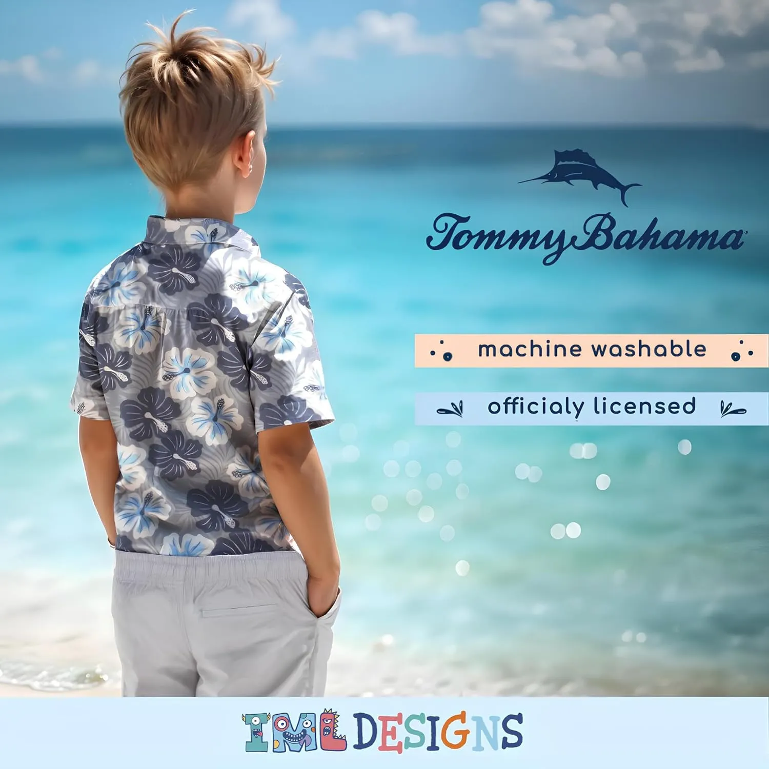 Tommy Bahama Boys Classic Woven Button-Down Shirt - Summer Short-Sleeve Hawaiian Shirt with Pocket for Kids