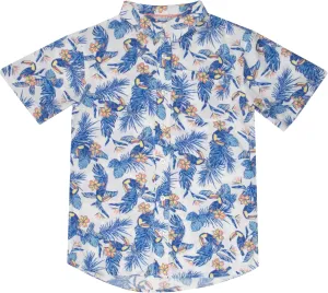 Tommy Bahama Boys Classic Woven Button-Down Shirt - Summer Short-Sleeve Hawaiian Shirt with Pocket for Kids