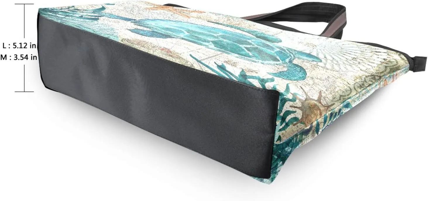 Tote Bag for Women with Zipper and Pockets,Polyester Tote Bag Pattern Tote Purse Women Handbag