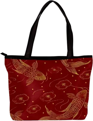 Tote Bag, Large Tote Bag, Women's Tote Handbags, Red Heart Valentine, Tote Bags Women