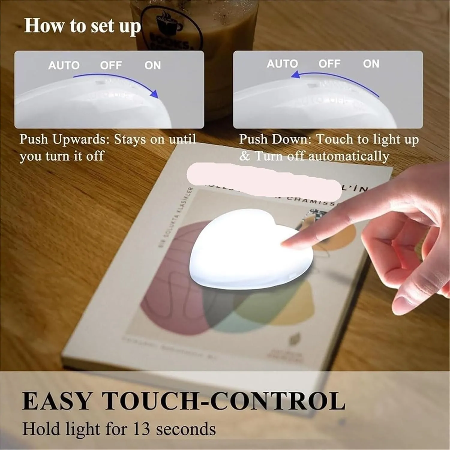 Touch Activated Purse Light, Purse Light Handbag Light, Heart Purse Light, Purse Light with Automatic Sensor, Small Portable Glow Purse Light, Mini Touch Purse LED Lamp (g*3pc)