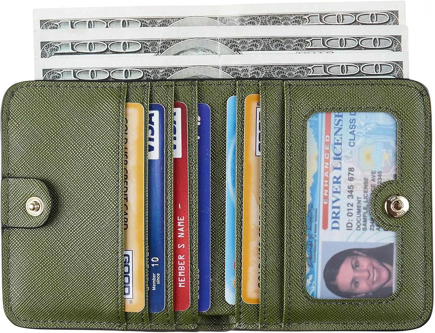 Toughergun Wallet Women Rfid Blocking Small Compact Bifold Luxury Leather Pocket Wallet Ladies Mini Purse with ID Window
