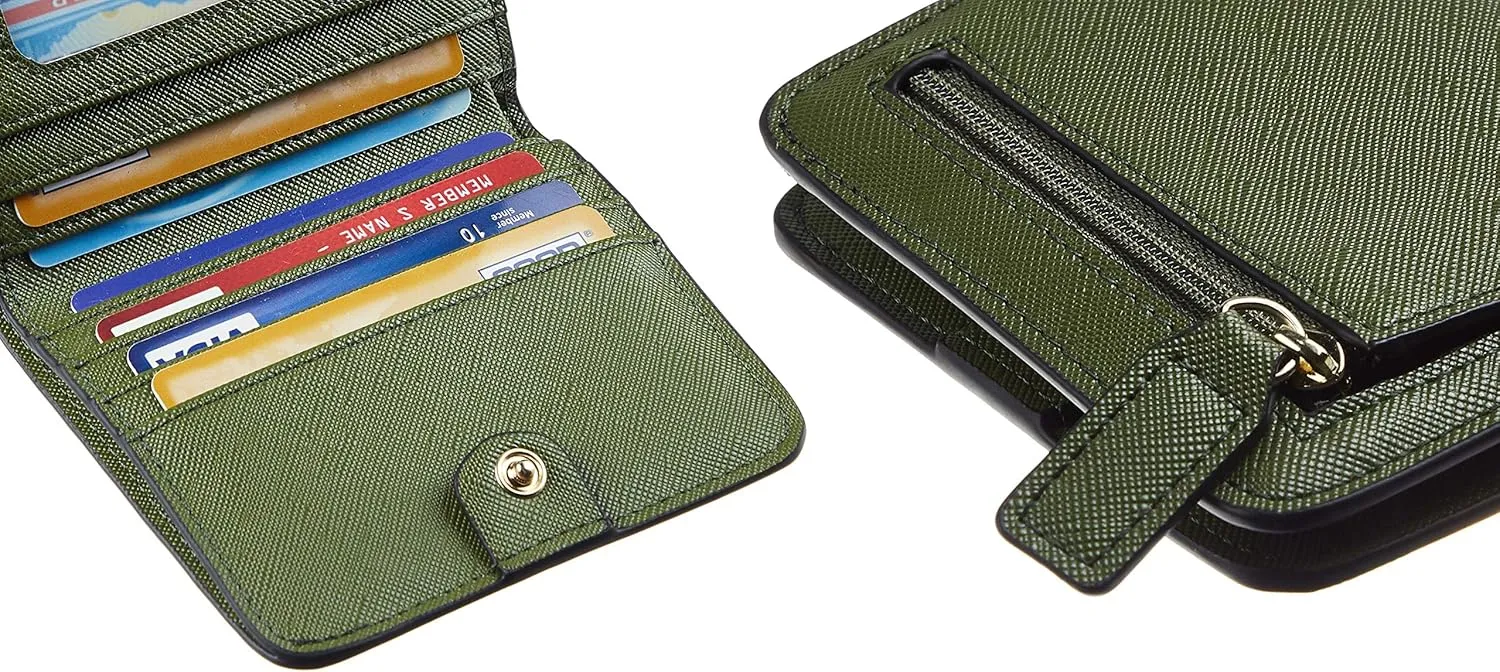 Toughergun Wallet Women Rfid Blocking Small Compact Bifold Luxury Leather Pocket Wallet Ladies Mini Purse with ID Window