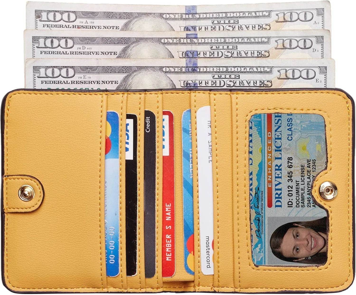 Toughergun Wallet Women Rfid Blocking Small Compact Bifold Luxury Leather Pocket Wallet Ladies Mini Purse with ID Window