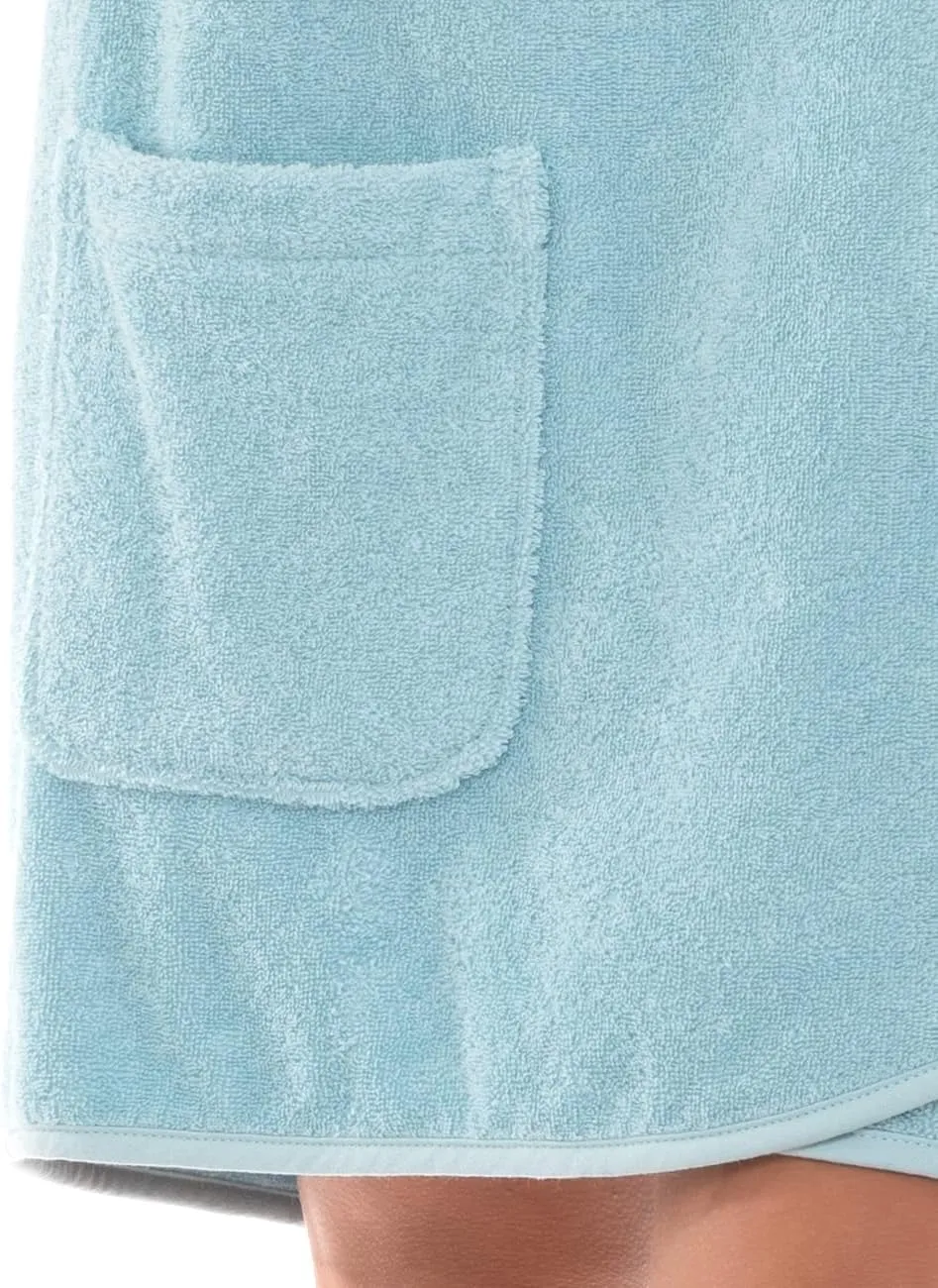TowelSelections Womens Shower Wrap Adjustable Cotton Terry Cloth Gym Cover Up with Snaps