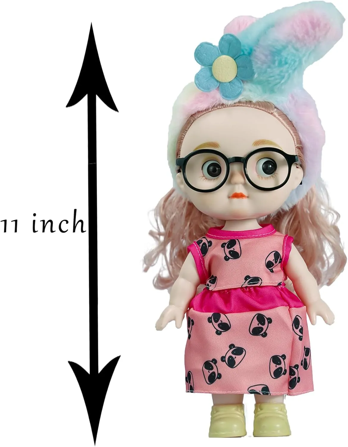Toys Baby Toddler Muñecas Teacher Appreciation Gifts Reborn BJD Sprunki Blythe Fashion Doll Luxury Playset with 3  Outfits & Accessories | 11" Posable Doll for Girls Ages 3-25| Birthday Gift(Pink)
