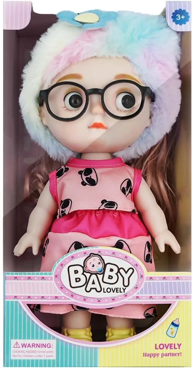 Toys Baby Toddler Muñecas Teacher Appreciation Gifts Reborn BJD Sprunki Blythe Fashion Doll Luxury Playset with 3  Outfits & Accessories | 11" Posable Doll for Girls Ages 3-25| Birthday Gift(Pink)