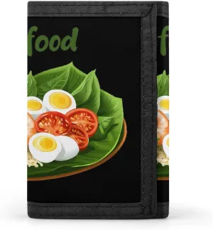 Traditional Thailand Thai Food Trifold Wallets Lightweight RFID Blocking Wallet Credit Card Holder Custom Gifts for Men Women