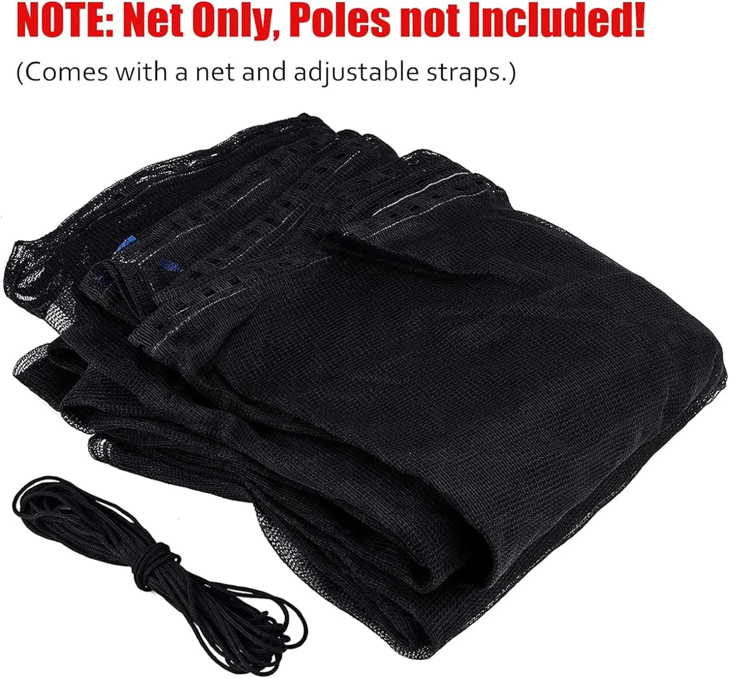 Trampoline Safety Net Replacement, 14FT Round Trampoline Accessories with Zippers and Buckles, UV Resistant Tear Resistant Trampoline Enclosure Surround Netting, Net Only