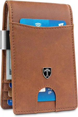TRAVANDO Money Clip Wallet RIO - Mens Wallets slim Front Pocket RFID Blocking Card Holder Minimalist Mini Bifold Gift Box