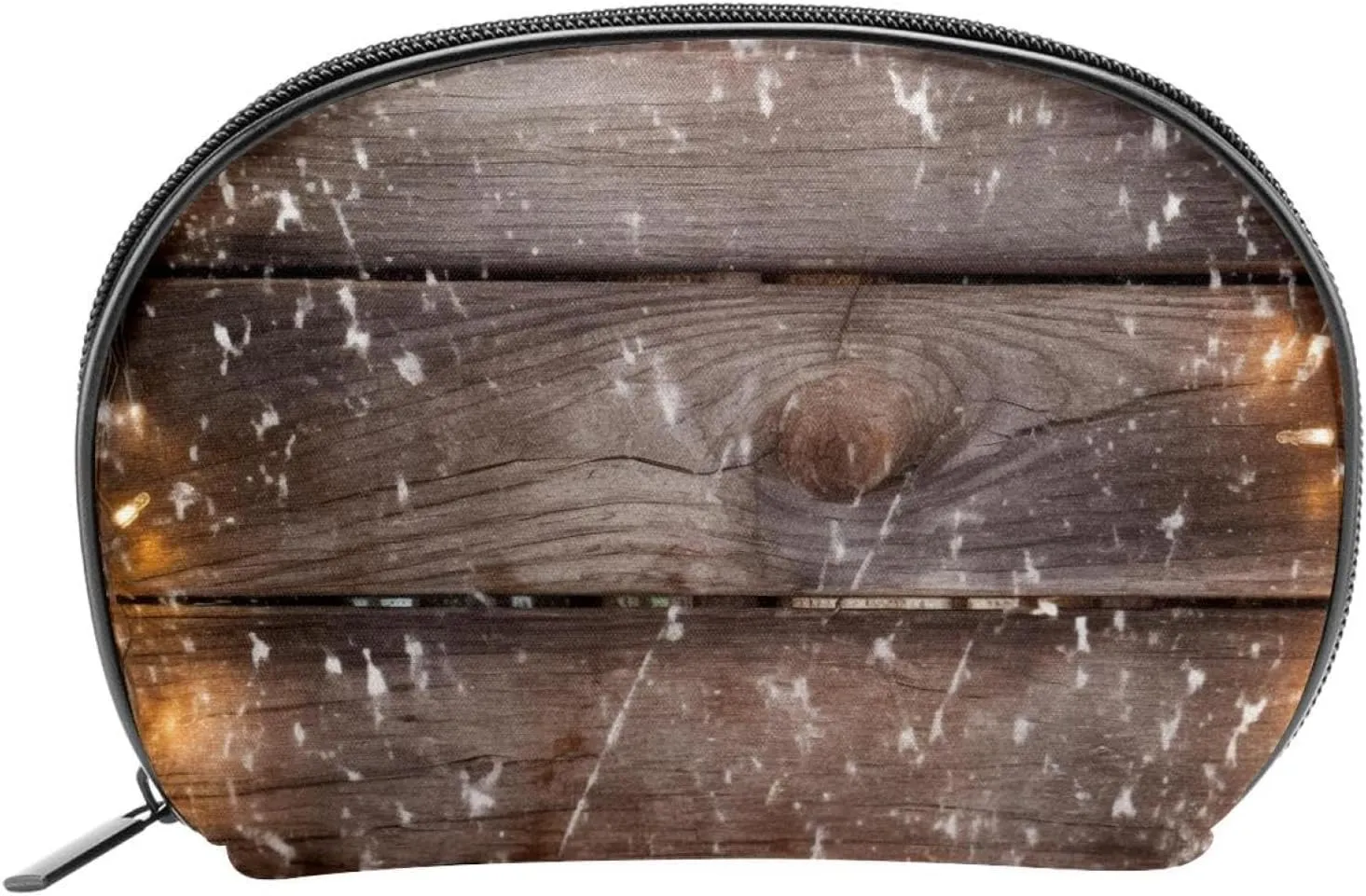 Travel Makeup Bag,Travel Toiletry Bag for Women,Christmas Lights Decoration Wood Planks,Cosmetic Travel Bag