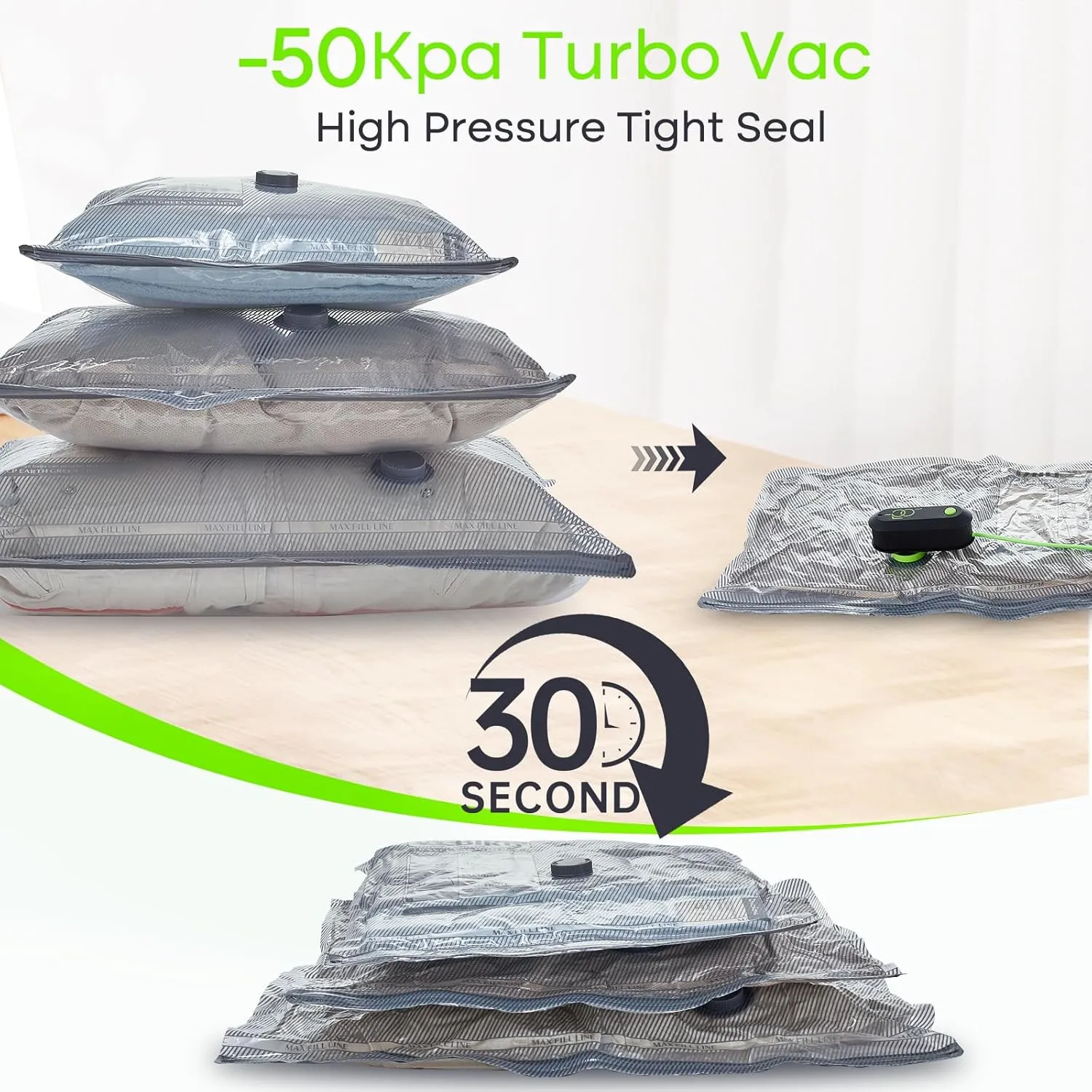 Travel Vacuum Storage Bags with USB Electric Pump, 15 Pack Compression Travel Packing Bags for Luggage and Suitcase, Carry-on Size Space Saver for Clothes and Clothing