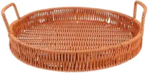 Tray Storage Basket Hand-Woven Fruit Tray Storage Tray