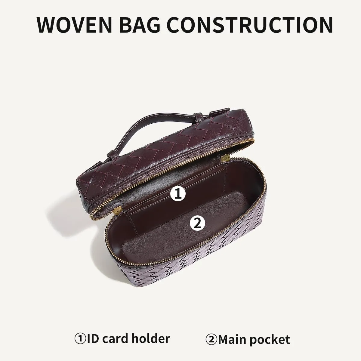 Trendy Woven Crossbody Purse Bag for Women Cute Shoulder Bag Square Box Bags Mini PU Leather Top Handle Purses Handbag
