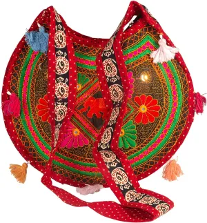 TribeAzure Sling Shoulder Crossbody Messenger Fashion Bag Embroidered Elephant Summer Beach Unique Boho
