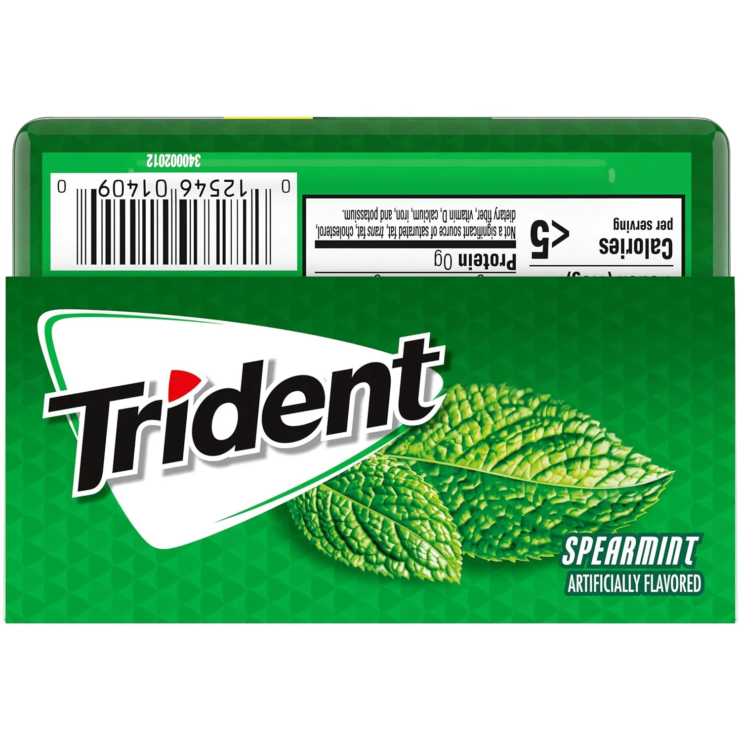 Trident Spearmint Sugar Free Gum, 6 Pocket Packs of 28 Pieces (168 Total Pieces)