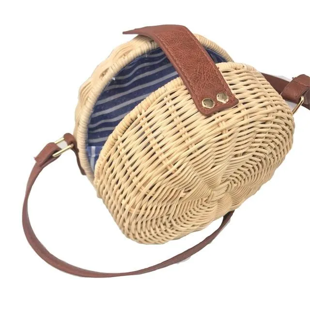 Tropical Hand-Woven Straw Purses