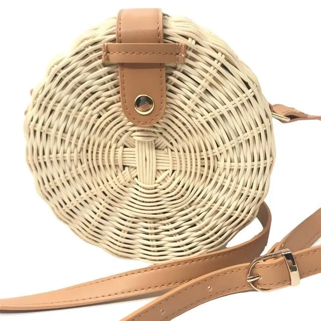 Tropical Hand-Woven Straw Purses
