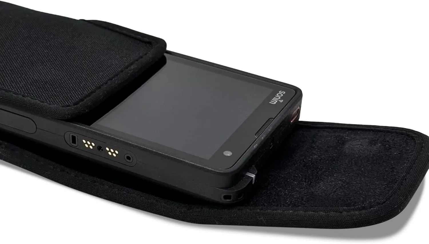 Turtleback Holster Pouch Made for Sonim XP10, Vertical Nylon Case with Rotating Belt Clip & Magnetic Closure