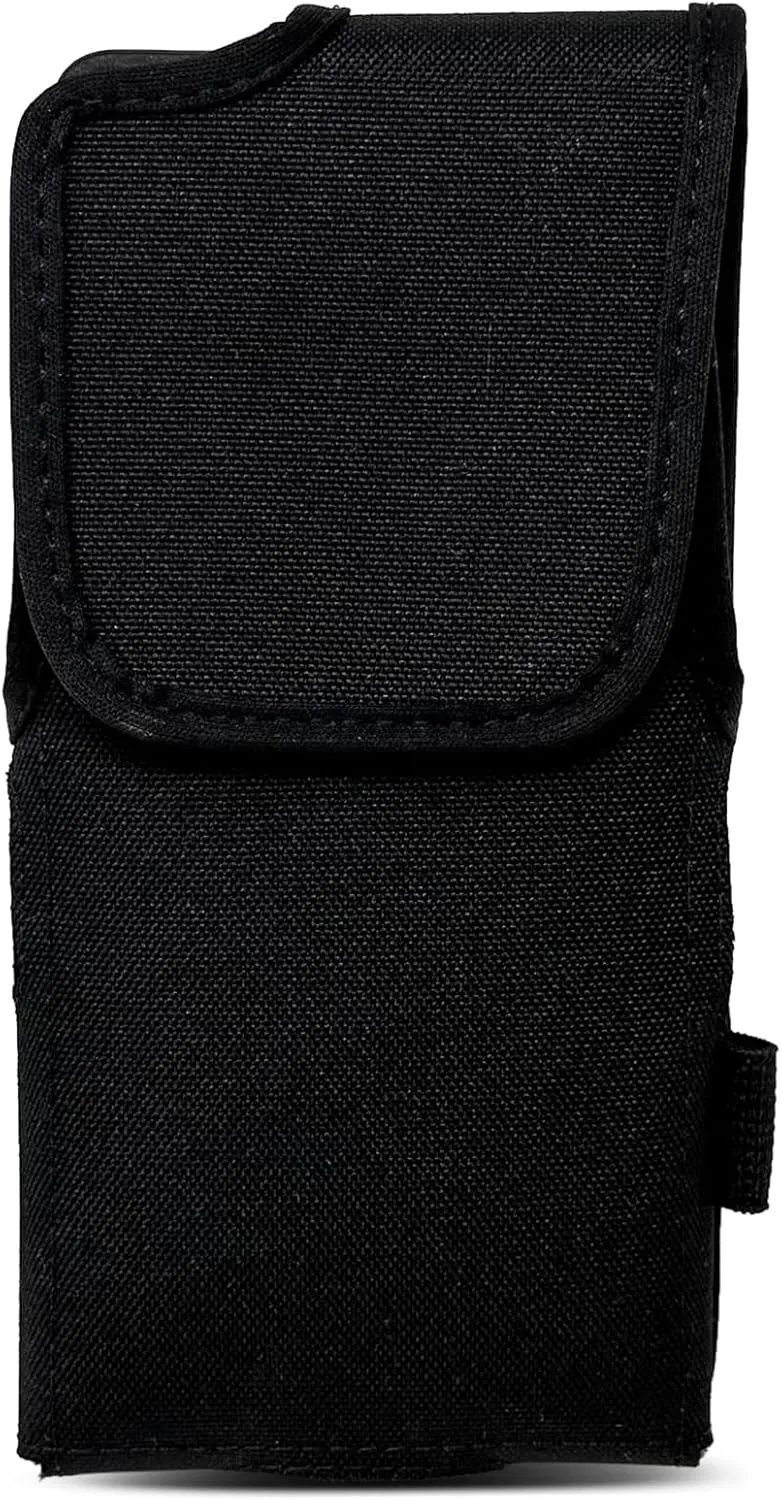 Turtleback Holster Pouch Made for Sonim XP10, Vertical Nylon Case with Rotating Belt Clip & Magnetic Closure