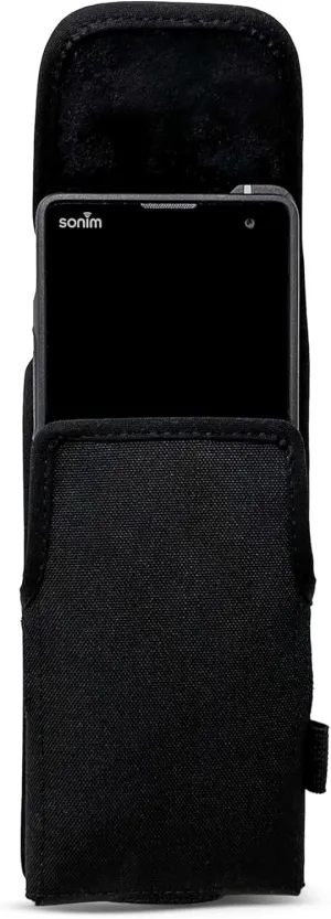 Turtleback Holster Pouch Made for Sonim XP10, Vertical Nylon Case with Rotating Belt Clip & Magnetic Closure