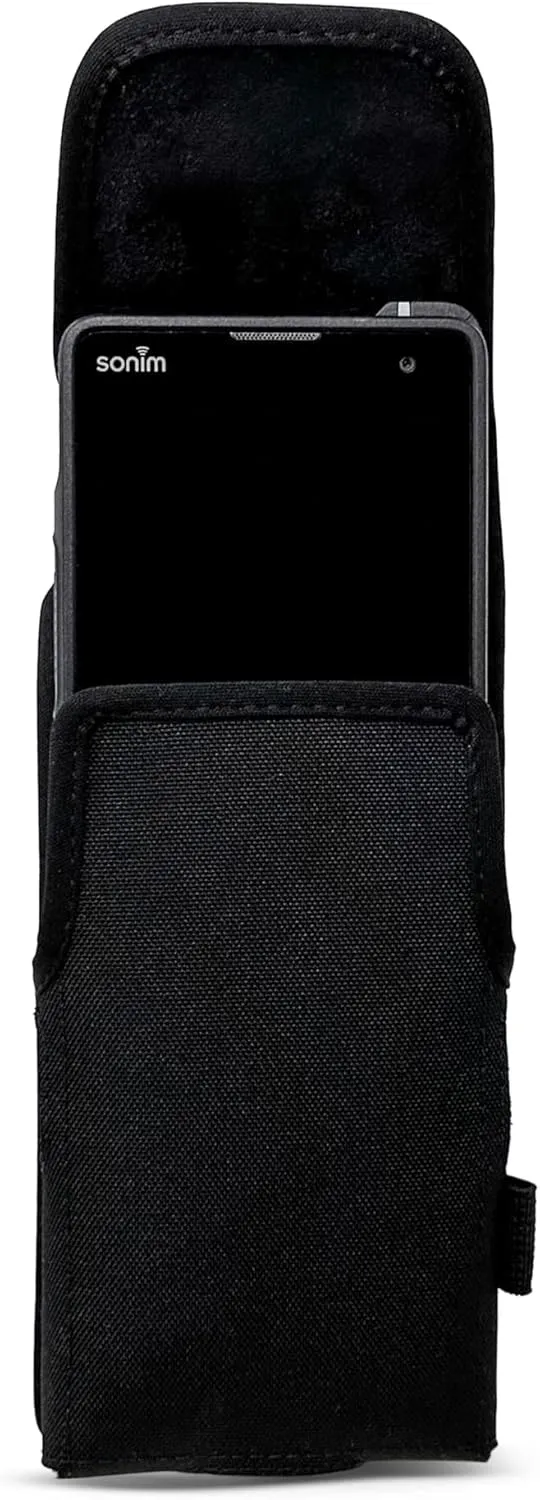Turtleback Holster Pouch Made for Sonim XP10, Vertical Nylon Case with Rotating Belt Clip & Magnetic Closure